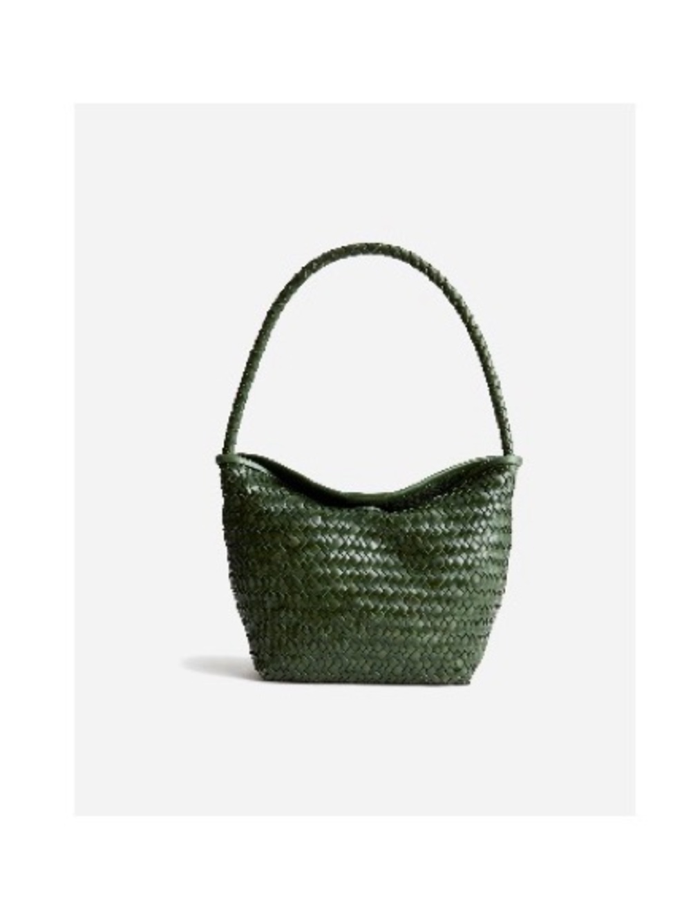 Madewell Signature Woven Shoulder Bag in Golf Green
